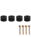 Set of 4 black PEEK columns and screws for Voron 2.4 R2, offering stable bed leveling and lightweight heat insulation, reliable temperature resistance.