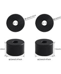 Upgrade your Voron 2.4 R2 with a PEEK bed leveling column and solid hotbed mount, featuring black cylindrical PEEK components, shown with dimensions.