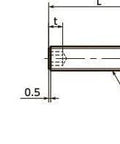 Technical drawing of SPE-M3-15-T NBK Plastic Screw, Socket Hex set Screws, PEEK 10-Pack Screws, Made in Japan
