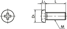 Technical diagram of SPE-M1.4-2-MC NBK Plastic screw - Fine Thread - PEEK 10-Pack Screws - Made in Japan for precision in mechanical systems.