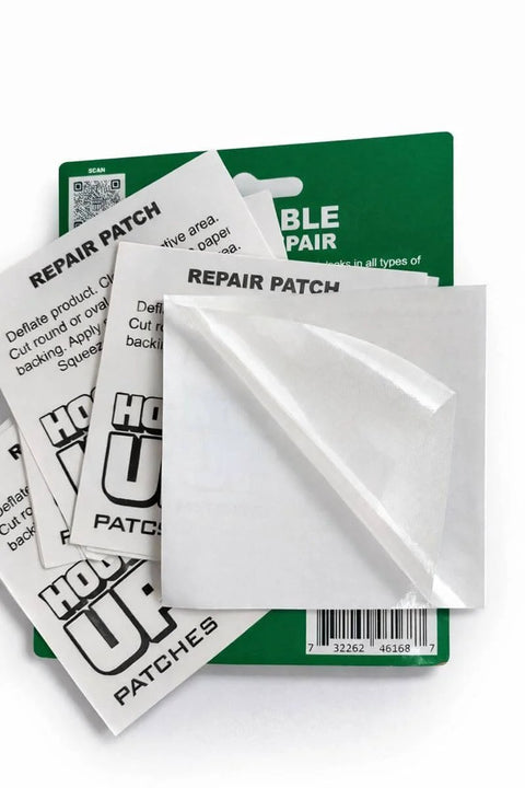 Kit de parches adhesivos de alta resistencia para flotadores de piscina, hinchables y colchones de aire. Impermeables, no necesitan pegamento. Paquete de 10 Inch de 6,35 Inch 6,35 Inch . Reparación rápida para PVC. Primer plano