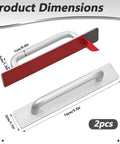 Adhesive Cabinet Handles Peel And Stick No Drill Silver Five Point Five Inch Drawer Pulls Two Pack Dimensions View