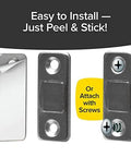 Ultra Thin Magnetic Cabinet And Drawer Magnets Sets For Quick Easy Peel And Stick Installation with screws shown