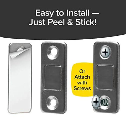 Ultra Thin Magnetic Cabinet And Drawer Magnets Sets For Quick Easy Peel And Stick Installation with screws shown