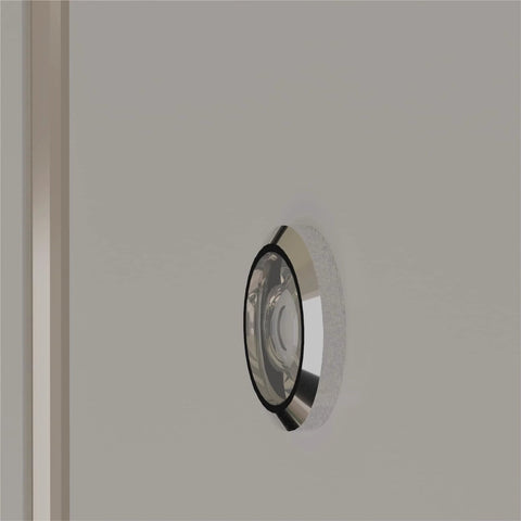 Side view of installed Wide Angle Door Peephole Viewer Kit, 2 Pack For One And A Half To Two And A Quarter Inch Doors, 180 Degree View