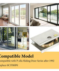 Pella Roller Sliding Kit 0C5Y00P0 Replacement For Patio Doors 2 Pack with adjustable-height steel ball bearing rollers.