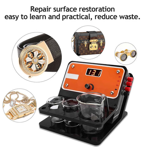 Pen Type Plating Machine Gold Plating Kit for Jewelry and Repairs showing control panel and accessories for precise plating