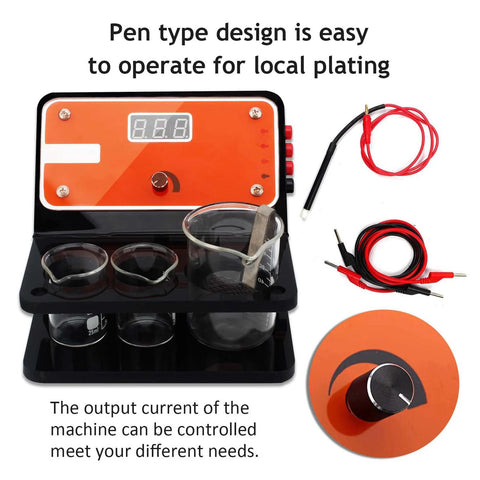 Pen Type Plating Machine Gold Plating Kit for Jewelry and Repairs with control knobs and accessories for precise crafting