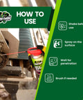 Rust Busting Corrosion Inhibitor Penetrating Oil Spray for stuck bolts and nuts used on machinery, 360 degree swivel nozzle