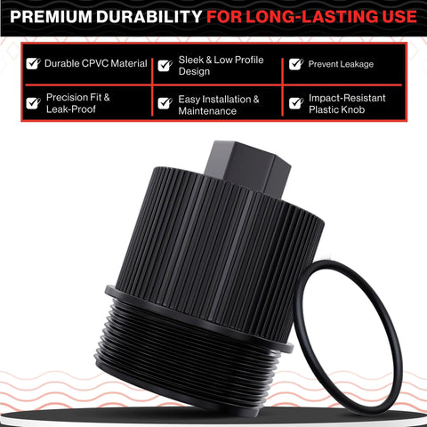 Durable Pentair Drain Plug Replacement with O-Ring, Fits FNS Plus Clean And Clear Plus Quad DE Filters, Easy Install
