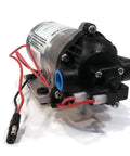 Pentair Shurflo 8000-543-936 12V DC standard water pump with pre-wired harness, 3/8 in NPT ports, side view
