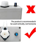 12V Adjustable Peristaltic Dosing Pump Liquid Metering Pump with Adapter for Aquarium Lab Analytical EK1960, vertical installation guide.