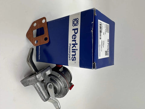 ✝️ Genuine Perkins ULPK0002 Lift Pump for 1006 Series Engines (With Gasket) next to product box on white background