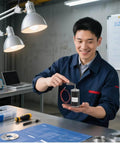 Person holding a DC Motor, 6V/12V/24V 3500-8000RPM High Speed CWCCW Permanent Magnet DC Motor 31ZY High Power DC Carbon Motor for DIY