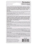 Back packaging of Permatex 81150 Dielectric Tune-Up Grease, 0.33 oz. Tube, Silver with product usage instructions and barcode.