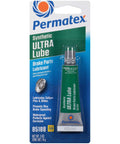 Permatex 85188 Ultra Disc Brake Caliper Lube, 0.5 oz. in packaging showing green tube for brake parts lubrication.