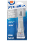 Permatex 80345 White Lithium Grease, 1.5 oz tube shown in packaging