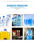 High Speed Automatic PET Bottle Blowing Machine with Adjustable Molds for Beverage Factory showing multiple bottle types