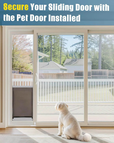 Sliding Door Lock Window Locks for Patio Sliding Glass Door Foot Locks for Front Door Security Bar Stoppers Top Horizontal Childproof Keyless Safety Lock from Inside Home Apartment Hotel Essentials with pet door