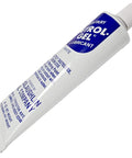 Tube of Petrol-Gel Lubricant, 4oz, food-grade sanitary gel for Redco food processors, shown from a side angle.