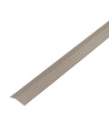 1-3/8 in. X 36 in. Pewter Aluminum Carpet Trim w/Screw Nails, durable transition strip shown at an angle.