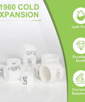100 Pack One Half Inch PEX A Expansion Rings Reinforcing Sleeves With Stop Rings For Pipe Tubing System on display