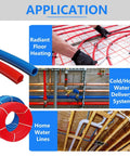 Pex B Pipe One Half Inch 200 Ft Two Rolls Blue And Red Color Coded Tubing For Potable Hot And Cold Water Plumbing Application