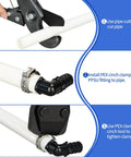 Three Eighths To One Inch Pex Cinch Clamp Tool Kit Includes Cinch Tool Pipe Cutter Seventy Half Inch Clamps Ten Three Quarter Inch Clamps Thirty Piece One Half Inch PPSU Pex Fittings Ten Elbows Ten Tees Ten Couplings For Quick Plumbing