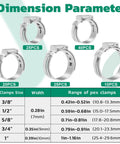 120 Piece Pex Crimp Ring And Cinch Clamp Set In 304 Stainless Steel For Pex Tubing Includes Five Sizes Chart