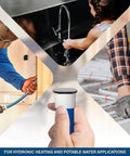 Expansion Fitting Three Quarter Inch Plug End Cap For Pipe F1960 With Expansion Barb Connections Plastic Pipe Cap For Pex A Tubing Pack Of Five Lead Free Corrosion Resistant Leak Free Hydronic Heating And Potable Water Applications in use
