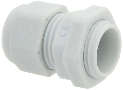 PG11 Strain Relief Cord Grip Cable Glands For 5 to 10mm Dia Cable 20 Pack IP67 Waterproof White Plastic Rugged Pro Grade Gland Sealing