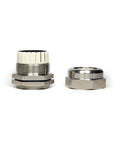 PG11 Metal Cable Gland Waterproof IP68 Five Pack with rubber seal and locknut, showing front view, 5-10mm wire range