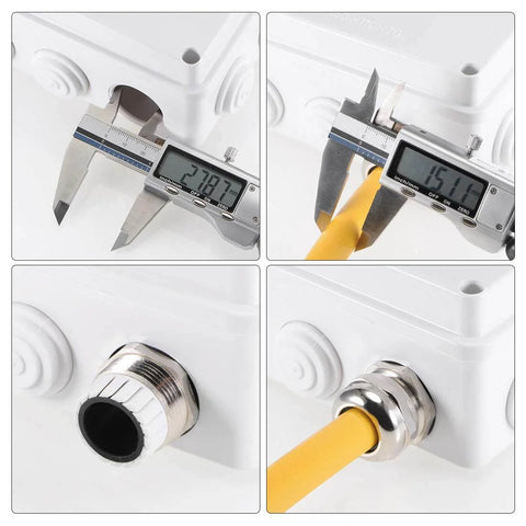 PG21 Cable Gland 13mm To 18mm Waterproof Metal Joint With Adjustable Locknut And Washer Brass Nickel Plated installation