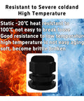 5 Pack PG21 Nylon Cable Gland Connectors Waterproof IP68 With Adjustable Locknut Protectors, black nylon, temperature resistant.