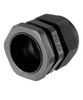 Two Pack PG29 Cable Glands Waterproof Plastic Joint With Adjustable Locknut For 18mm To 25mm Cable Diameter Black 37mm Thread