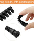10 Pack PG7 Waterproof Cable Glands With Plastic Strain Relief Cord Connector And Flex Spiral Nylon Joint Black shown flexed
