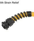 PG7 Cable Gland 3mm To 6.5mm Wire Hole Waterproof Nylon Joint With Adjustable Locknut And Strain Relief Black