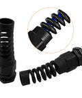 10 Pack PG7 Waterproof Cable Glands With Plastic Strain Relief Cord Connector And Flex Spiral Nylon Joint For 3.5mm To 6mm Wire Diameter Black Includes Locknut Valve Body Sealing Nut For Easy Installation And Reliable Sealing
