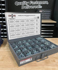 Phillips Pan Head Machine Screws Bolts Assortment Kit with Flat and Split Washers and Hex Nuts 3556 Pieces in steel tray