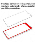 Illustration showing Heavy Duty Mounting Tape 5952 0.75 Inch Wide 5 Yard Roll Double Sided Foam Adhesive That Bonds On Contact used for sealing a phone.