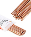 Forty Pack Phos Copper Brazing Rods BCuP-2, 2mm Diameter, 5/64 Inch, 9.85 Inch Length, Self Fluxing Brass Brazing Rods for HVAC Refrigeration and Electrical Machines TIG Arc Pipes, 1/2 Pound Total, by Fox Alloy