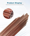 Ten 15.7 Inch Copper Brazing Rods For Low Temperature Welding, Phosphor Copper Alloy With High Liquidity, Welding Consumables