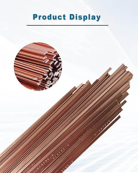 Ten 15.7 Inch Copper Brazing Rods For Low Temperature Welding, Phosphor Copper Alloy With High Liquidity, Welding Consumables