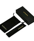Black packaging box and pouches for Photochromic Safety Glasses With Readers 1.5 Diopter Wraparound Goggles