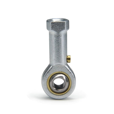 Front view of PHSB4 Rod End Bearing with 1/4 Inch Bore and 1/4-28 Right Hand Female Thread for CNC and hydraulic systems.