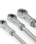 PHSB4 Rod End Bearings with 1/4 Inch Bore and 1/4-28 Right Hand Female Thread, pre-lubricated Heim joints with jam nuts, side view