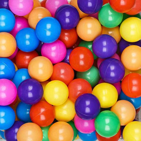 Colorful Ball Pit Balls Phthalate Free BPA Free Crush Proof Plastic - 7 Bright Colors for Kids