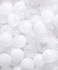 Ball Pit Balls Phthalate Free BPA Free Non-Toxic Crush Proof Play Balls for Toddlers Kids Pool Playhouse (100 Balls-White/Transparent)