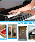 Visual application for 2 Pack 6 Inch Stainless Steel Piano Hinges With Screws Heavy Duty Black Cabinet Hinge For Cabinets Doors Windows Boats And Pianos Rust Resistant And Easy Install Hardware