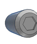 M6 13mm Length - Stainless Steel Miniature Spinning Ball Plunger Super heavy load Japan, front view of hex socket head